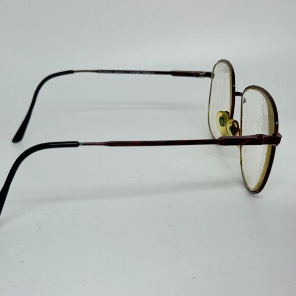 Vintage Semester 7 Flex K2 Red Marble Metal Oval Sunglasses FRAMES ONLY H14356 - Picture 5 of 8